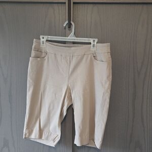 Slimsation By Multiples Beige Women's Bermudas